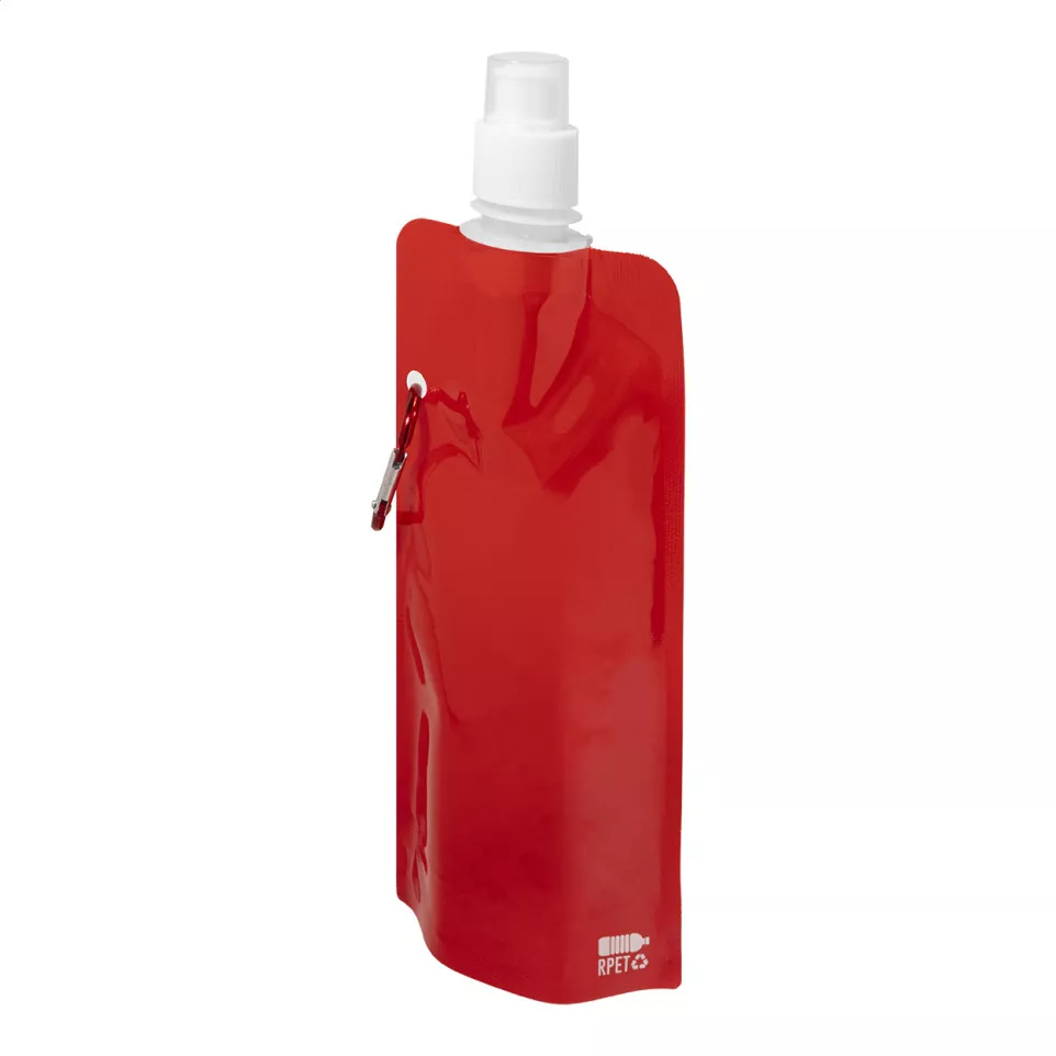 Carabol rood  opvouwbare RPET fles 
