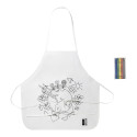 Ecolo blanc  Tablier de cuisine à colorier en RPET 