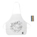 Ecolo blanc  Tablier de cuisine à colorier en RPET 