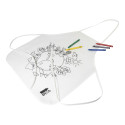 Ecolo blanc  Tablier de cuisine à colorier en RPET 