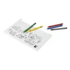 Gocolo blanc  Trousse stylos à colorier en RPET 