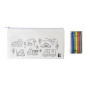 Gocolo blanc  Trousse stylos à colorier en RPET 