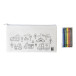Gocolo blanc  Trousse stylos à colorier en RPET 