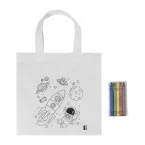 Spacolo blanc  Sac shopping à colorier en RPET 