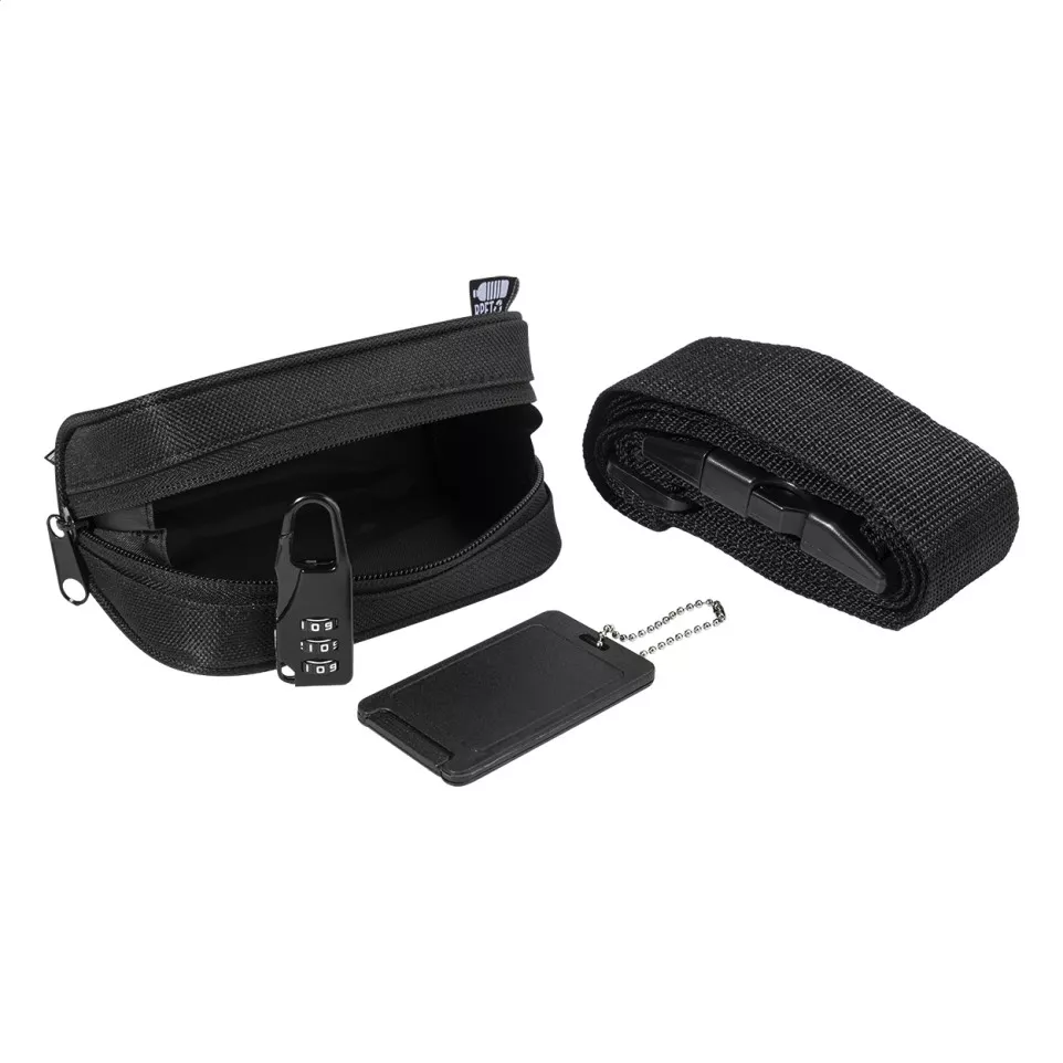 SafeTrip noir  Kit de voyage en RPET 