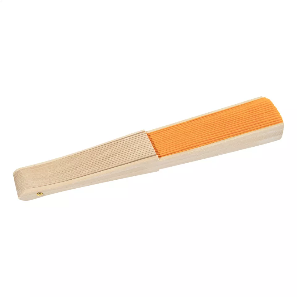 Solana orange  RPET hand fan 