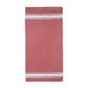 Cancun red  recycled cotton beach towel 