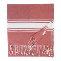 Cancun red  recycled cotton beach towel 