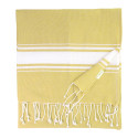 Cancun yellow  recycled cotton beach towel 