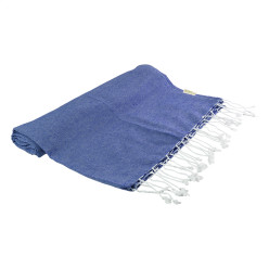 Aruba donker blauw  gerecycled katoenen strandlaken 