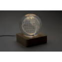LumiGlobe transparent  Globe lumineux en verre 