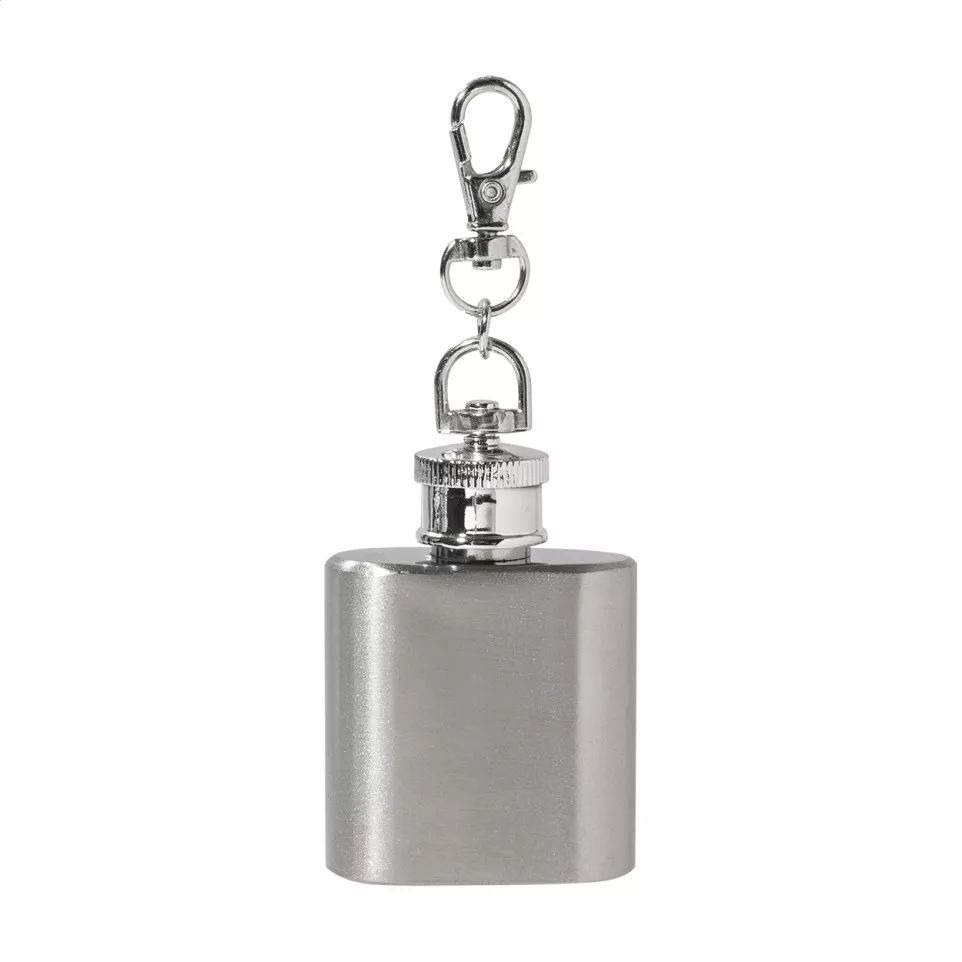 Bering silver  RSS hip flask keyring 