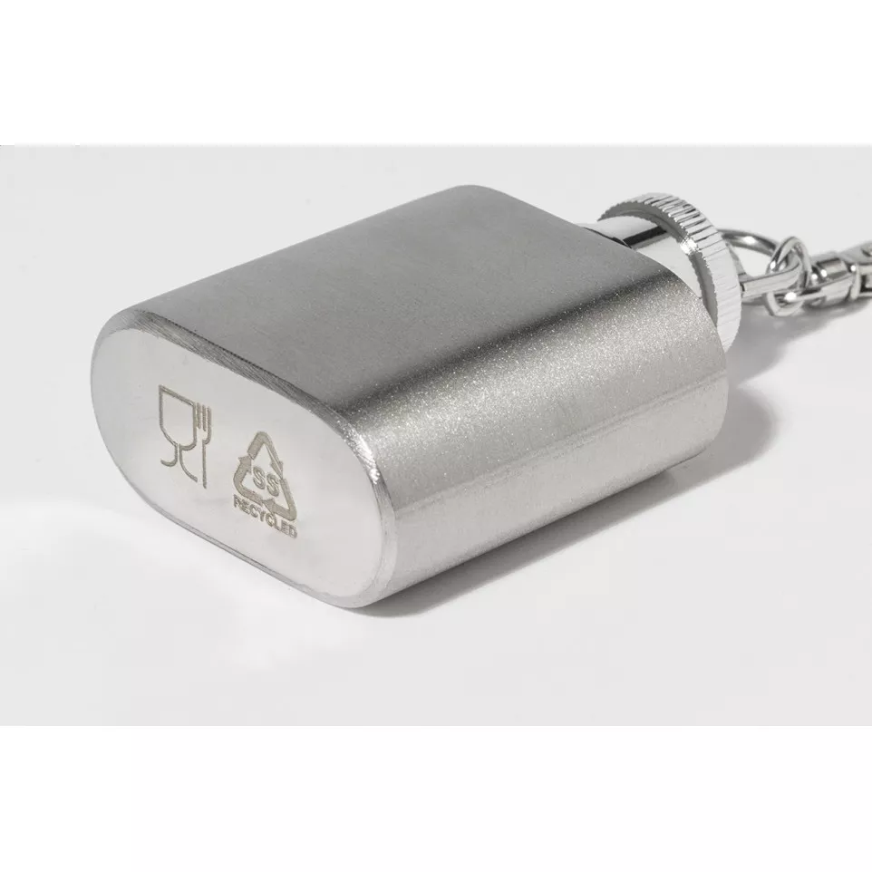 Bering argenté  Porte-clés flasque en...