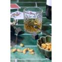 Highland transparent silver whisky glass set 