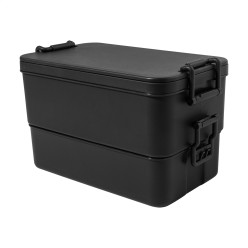 Duplox zwart  stapelbare lunchbox 