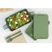 Duplox green  stackable lunch box 