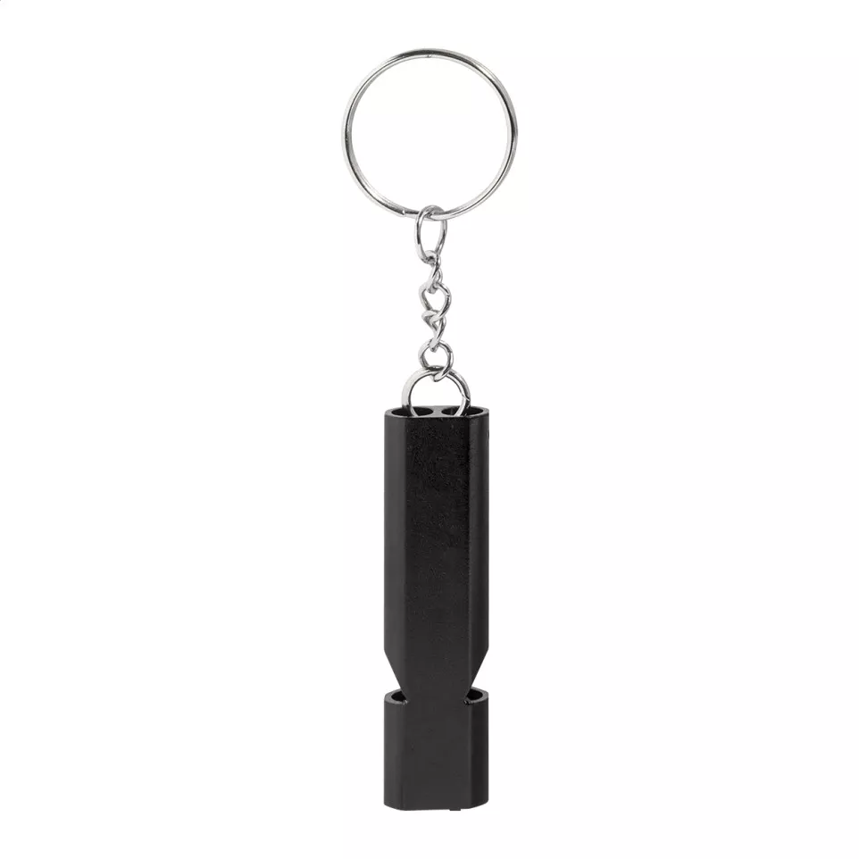 RaluHiss black  whistle keyring 