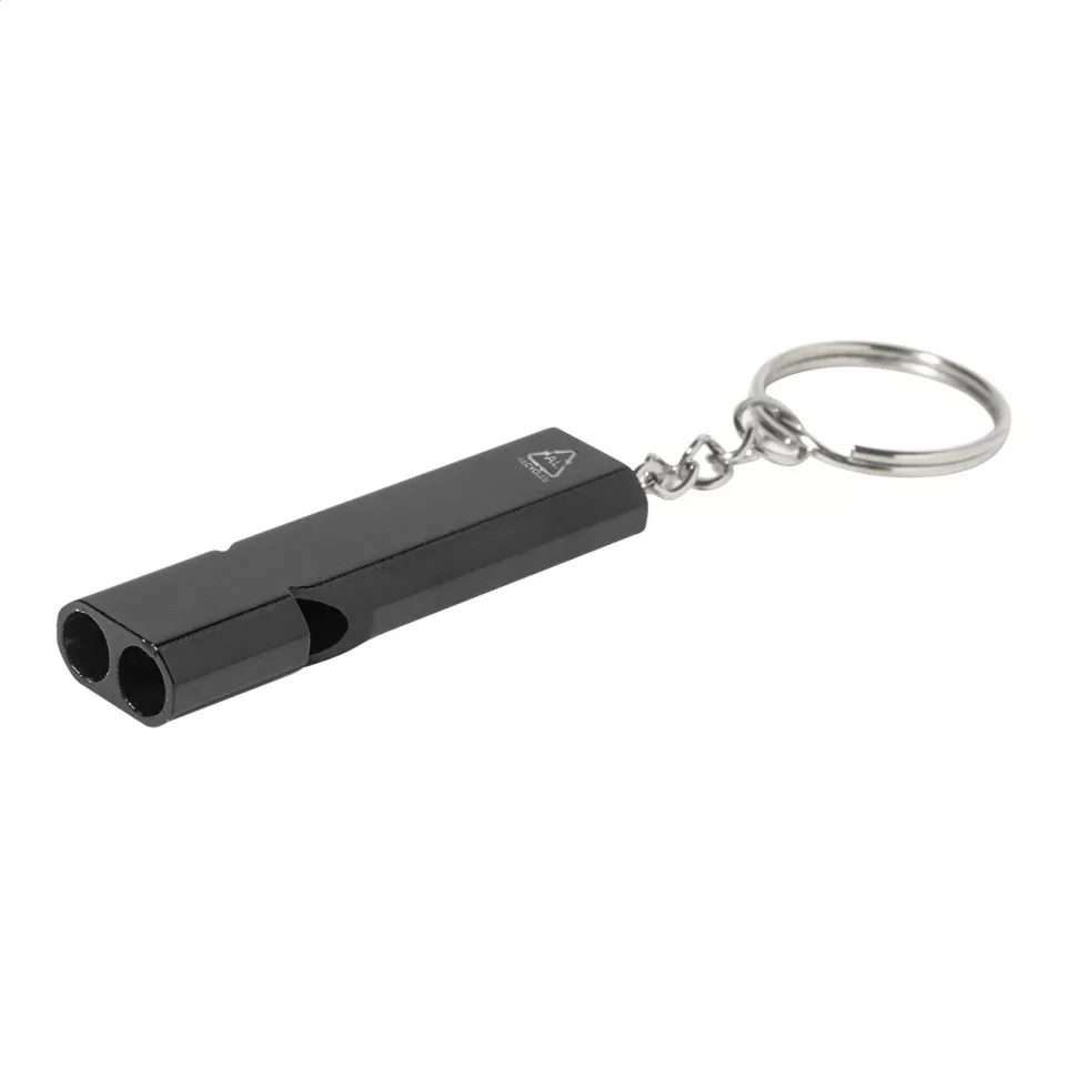 RaluHiss black  whistle keyring 