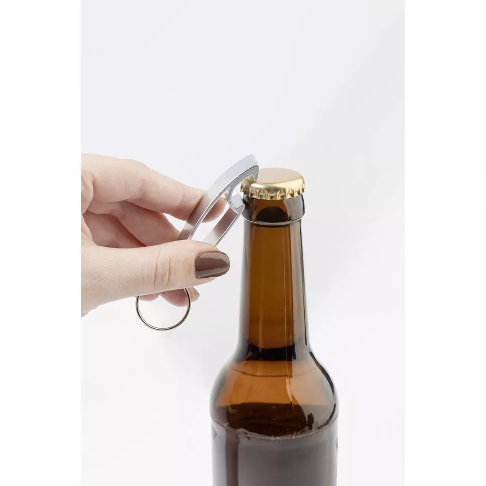 Ellopi argenté  Porte-clé décapsuleur 