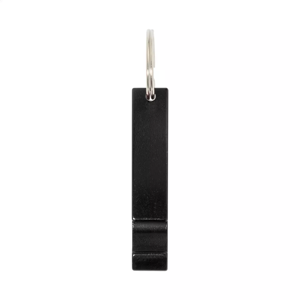 Ellopi black  bottle opener keyring 