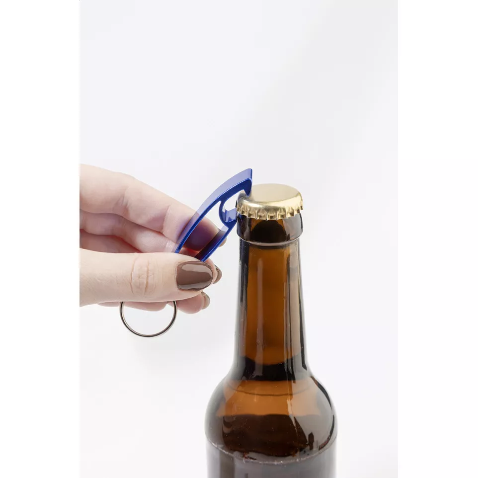 Ellopi blue  bottle opener keyring 