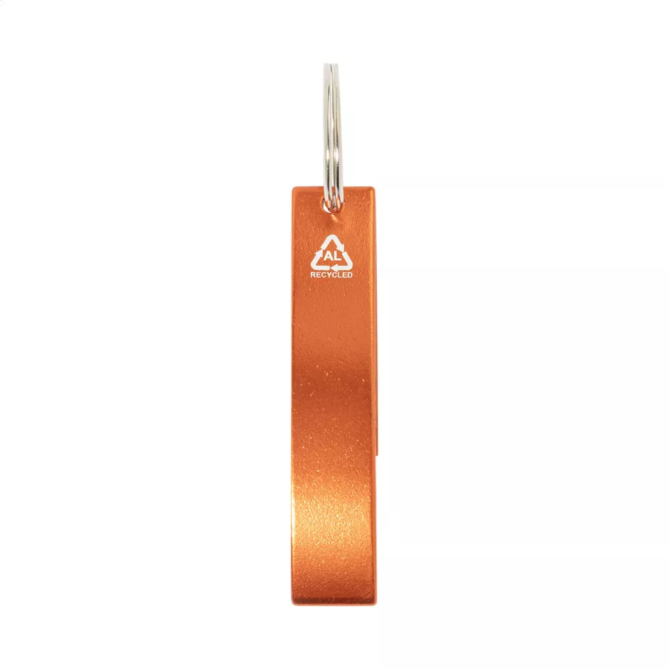Ellopi orange  bottle opener keyring 