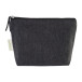 Cospex black  recycled cotton cosmetic bag 
