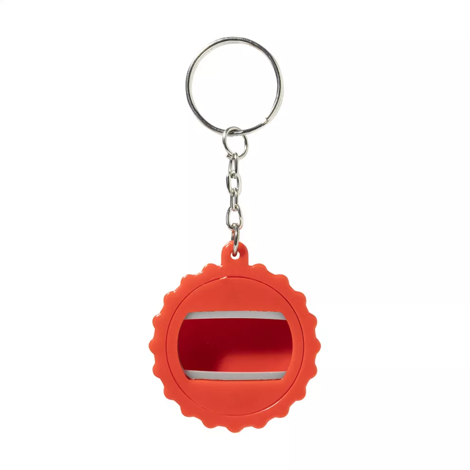 Popcap red  RABS bottle opener keyring 