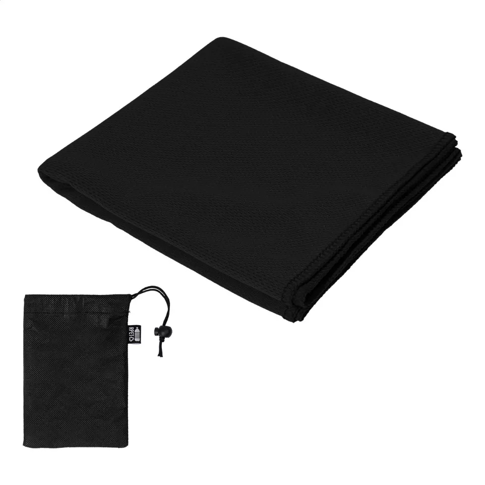 Endure zwart  RPET handdoek 