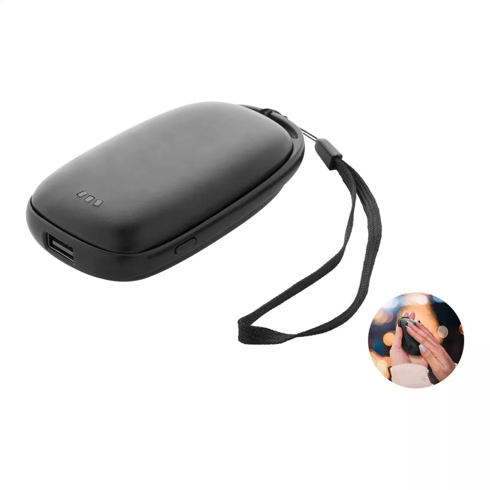 PowerPalm black  hand warmer power bank 