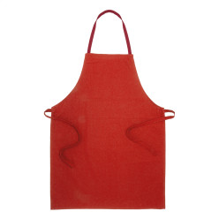 Commis rouge  tablier en coton recyclé 