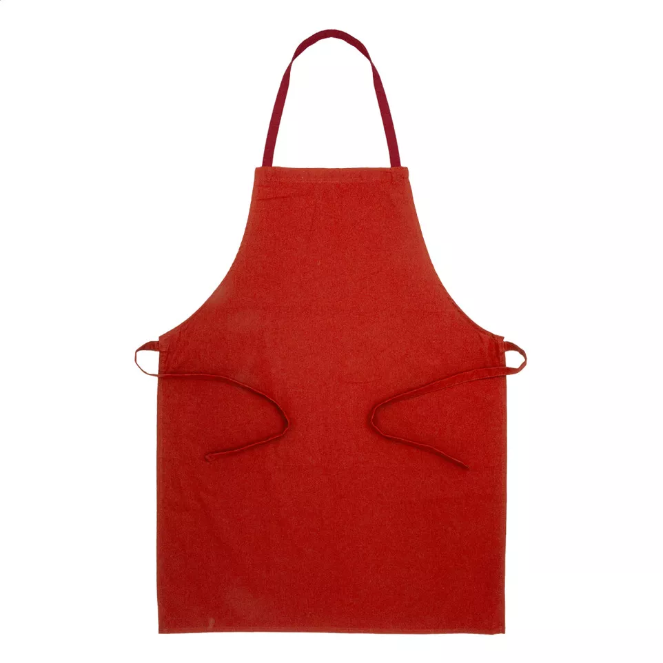 Commis rouge  tablier en coton recyclé 