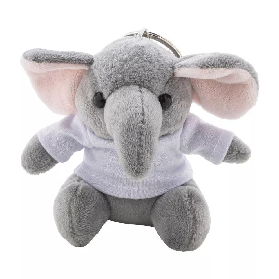 TrumpFob grey  plush elephant keyring 
