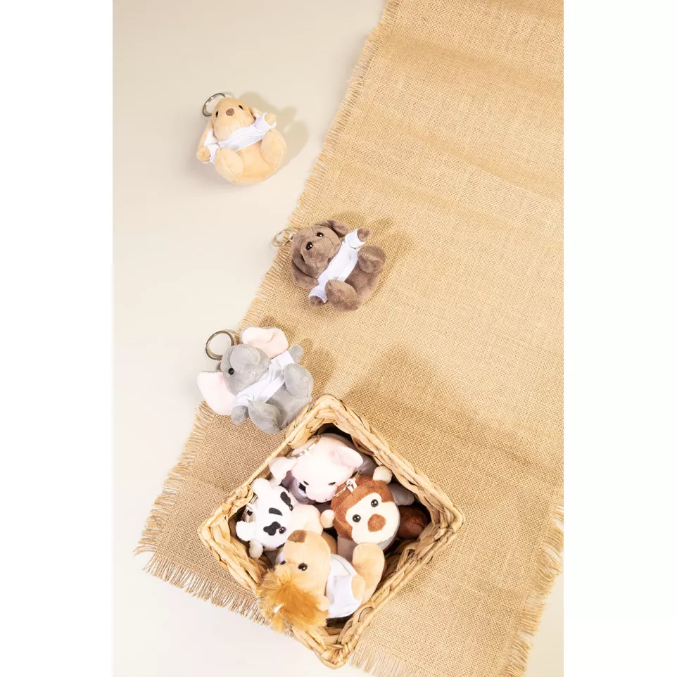 ApeFob brown  plush monkey keyring 