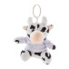CowFob blanc noir porte-clés vache en peluche 