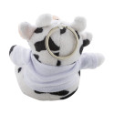 CowFob blanc noir porte-clés vache en peluche 