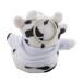 CowFob blanc noir porte-clés vache en peluche 