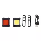 Cobik black  rechargeable bicycle light set 