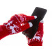 Skandihand rood  Kerst touchscreen handschoenen 