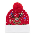 Norrsken rood  Kerst LED wintermuts, rendier 