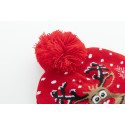 Norrsken rood  Kerst LED wintermuts, rendier 