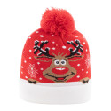 Norrsken rouge  Chapeau d'hiver LED de Noël, renne 