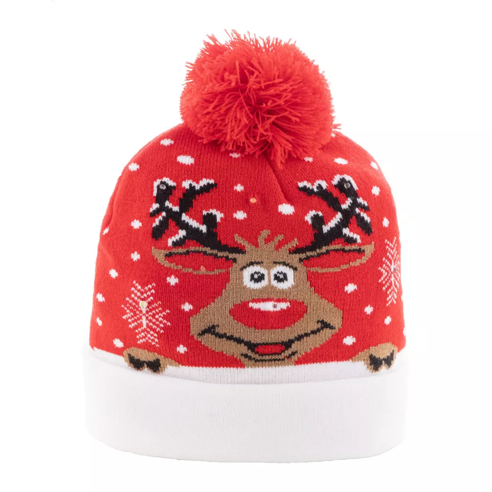 Norrsken rouge  Chapeau d'hiver LED...