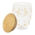 Bostro transparent natural Christmas glass thermo cup 