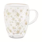 Snostro transparent  Mug thermos de Noël en verre 