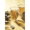 Snostro transparent  Christmas glass thermo mug 