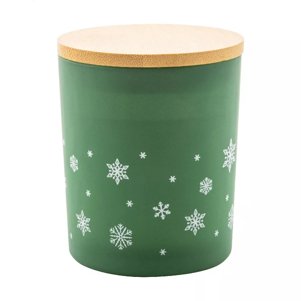 Jouluz green  Christmas candle, pine...