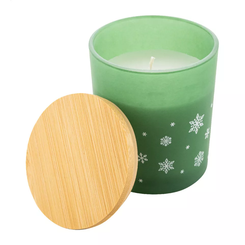 Jouluz green  Christmas candle, pine...