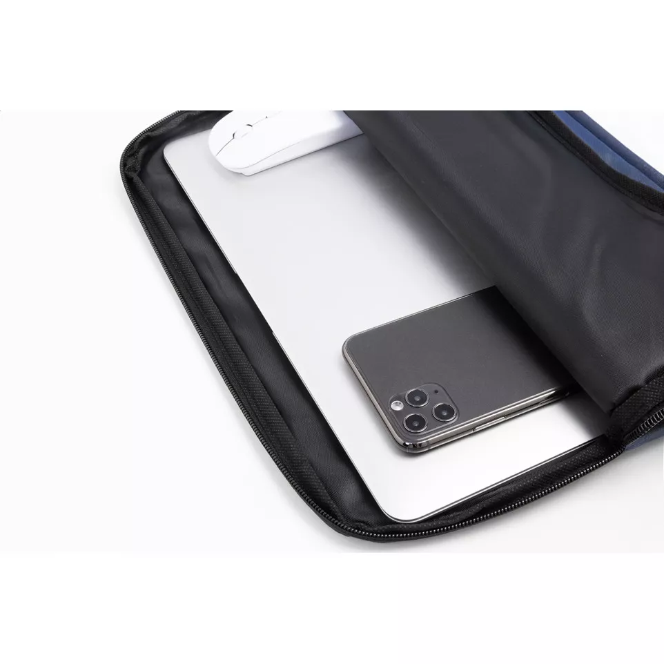 Reptop donker blauw  RPET laptoptas 