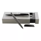 Tissage gris foncé  parure de stylos 